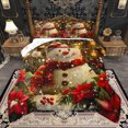 thumbnail image 1 of Manfei Christmas Snowman Child Full Size Comforter Sets, Jungle Poinsettia Floral Bedding Comforter Set, Happy New Year Reversible Bedding Sets, Lightweight Room Decor, 3-Piece, 1 of 9