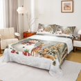thumbnail image 1 of Manfei Christmas Snowman Child Twin Sheet Sets, Kawaii Winter Deer Animal Twin Fitted Sheet, Santa Claus Gifts Flat Sheet, Breathable Home Decor, 3 Pieces, 1 of 6