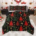 thumbnail image 1 of Manfei Christmas Stars Child Queen Comforter Set, Green Red Xmas Tree Bedding Sets, Vintage Western Festival Reversible Bedding Comforter Set, Luxury Bedroom Decor, 3pcs, 1 of 9