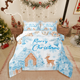 thumbnail image 1 of Manfei Christmas Tree 3 Pieces Queen Comforter Set,Kawaii Deer Ultra Soft Bedding Sets,Festival Xmas Bedding Comforter Set,Super Cozy Snowflakes Room Decor,Reversible, 1 of 8