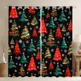 thumbnail image 1 of Manfei Christmas Tree Black Out Curtains for Kids Children,Xmas Snowflakes Curtains Pack of 2 (42x63 Each),Festival Theme Bedroom Curtains,Lightweight Room Decor, 1 of 6