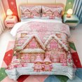 thumbnail image 1 of Manfei Christmas Vintage Winter Snow Bed Spread Queen,Boho Santa Claus Queen Coverlet Set,3 Pieces,1 Quilt and 2 Pillowcases, 1 of 7