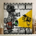 thumbnail image 1 of Manfei Cinema Blackout Curtains,Movie Time Curtains Pack of 2 (38x45 Each),Ancient Filmstrip Window Curtains For Child,Breathable Home Decor, 1 of 6