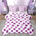 thumbnail image 1 of Manfei Circle Ciecular Pattern 7-Piece Twin Bedding Sets,Ink Polka Dot Bedding Comforter Set,White Purple Sheet Sets For Teens,Ultra Soft Home Decor Reversible, 1 of 8