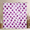 thumbnail image 1 of Manfei Circle Ciecular Pattern Black Out Curtains,Ink Polka Dot Curtains Pack of 2 (42x63 Each),White Purple Bedroom Curtains For Teens,Ultra Soft Home Decor, 1 of 6