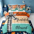 thumbnail image 1 of Manfei Classic Halloween Pumpkin Lantern 7 Pieces Full Size Bedding Sets,Autumn Turkey Print Full Size Bed in a Bag,Reversible, 1 of 7