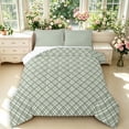 thumbnail image 1 of Manfei Classic Plaid Queen Comforter Set,Vintage Checkered Comforter Sets Queen,Gray Green,Reversible,3pcs,1 Comforter and 2 Pillowcases,3pcs,1 Comforter and 2 Pillowcases, 1 of 7