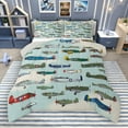 thumbnail image 1 of Manfei Colorful Airplane Bedding Comforter Set,Aircraft Theme Twin Comforter Sets,Green Blue Bedding Set For Boys Kids,Super Cozy Room Decor Reversible,2 Pieces, 1 of 9