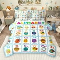 thumbnail image 1 of Manfei Colorful Alphabet 7-Piece Twin Bedding Sets,Kids Learning Bedding Comforter Set,Multicolor 26 Letters Sheet Sets For Girls Kids,Breathable Home Decor Reversible, 1 of 9