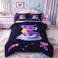 thumbnail image 1 of Manfei Colorful Axolotl Full Size Comforter Sets,Kawaii Animal Bedding Comforter Set,Black Reversible,3-Piece,1 Comforter and 2 Pillowcases, 1 of 7