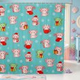 thumbnail image 1 of Manfei Colorful Axolotl Shower Curtain 72Wx84L,Sealife Animal Bathroom Shower Curtain, 1 of 5