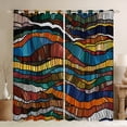 thumbnail image 1 of Manfei Colorful bohemian Stripes Blackout Curtains Set of 2 (52x84 Each),Boho Theme Window Curtains,Modern Abstract Desgin Curtains and Drapes For Men Women,Breathable Home Decor, 1 of 6