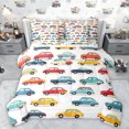 thumbnail image 1 of Manfei Colorful Car 7pcs Bedding Comforter Set,Traffic Vehicle Queen Bedding Sets,Red Blue Yellow Queen Sheet Sets For Girls Boys,Super Cozy Room Decor Reversible, 1 of 8