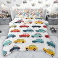thumbnail image 1 of Manfei Colorful Car Full Size Comforter Sets,Traffic Vehicle Bedding Comforter Set,Red Blue Yellow Bedding Sets For Girls Boys,Super Cozy Room Decor Reversible,3pcs, 1 of 8