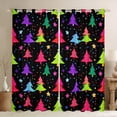 thumbnail image 1 of Manfei Colorful Christmas Tree Blackout Curtains Set of 2 (38x54 Each),Happy Ne Year Curtains and Drapes,Rainbow Stars Print Living Room Curtains For Children,Luxury Bedroom Decor, 1 of 6