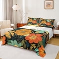 thumbnail image 1 of Manfei Colorful Country Floral Twin Sheet Sets,Boho Bohemian Twin Fitted Sheet,Orange Green Flat Sheet For Girls Kids,Super Cozy Room Decor,3 Pieces, 1 of 7