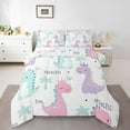 thumbnail image 1 of Manfei Colorful Dinosaur Bedding Comforter Set,Cartoon Animal Twin Comforter Sets,Princess Dino Bedding Set For Girl Boys,Ultra Soft Home Decor Reversible,2-Piece, 1 of 8