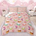 thumbnail image 1 of Manfei Colorful Doughnut Queen Comforter Set,Sweet Dessert Bedding Sets,Cute Cartoon Rabbit Bedding Comforter Set For Teens,Ultra Soft Home Decor Reversible,3 Pieces, 1 of 8