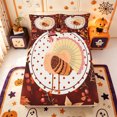 thumbnail image 1 of Manfei Colorful Fall Leaf Pattern Fitted Sheet Full,Thanksgiving Turkey Print Bed Set,3pcs,1 Fitted Sheet and 2 Pillowcases, 1 of 6