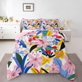 thumbnail image 1 of Manfei Colorful Flowers 2pcs Bedding Comforter Set for Teens Boys Girls,Botanical Plants Twin Comforter Sets,Spring Graden Breathable Bedding Set,Lightweight Room Decor,Reversible, 1 of 8