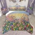 thumbnail image 1 of Manfei Colorful Flowers 2pcs Bedding Comforter Set for Teens Girls,Watercolor Floral Blossoms Twin Comforter Sets,Spring Graden Breathable Bedding Set,Breathable Home Decor, 1 of 8