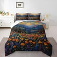 thumbnail image 1 of Manfei Colorful Flowers Bedding Comforter Set 2pcs for Boys Girls,Chic Floral Blossoms Twin Comforter Sets Microfiber,Spring Garden Breathable Bedding Set,Super Cozy Room Decor,Reversible, 1 of 8