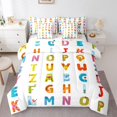 thumbnail image 1 of Manfei Colorful Letter 7 Pieces Bedding Comforter Set,Monogrammed Theme Full Bedding Set,Merry Christmas Fitted Sheet Flat Sheet For Girls Boys,Microfiber Bedroom Decor Reversible, 1 of 7