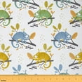 thumbnail image 1 of Manfei Colorful Lizard Sewing & Crafting Fabric (1 Yard), Cute Wildlife Home Decor Fabric by the Yard, Cartoon Animal DIY Fabric, 1 of 6