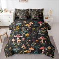 thumbnail image 1 of Manfei Colorful Mushroom Bedding Comforter Set 7 Pieces for Teens Adults,Exotic Style Full Bedding Set Lightweight,Chic Floral Flowers Fitted Sheet Flat Sheet,Luxury Bedroom Decor,Reversible, 1 of 8