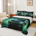thumbnail image 1 of Manfei Colorful Racing Car Full Size Sheets,Speed Game Bed Sheets,Green Black Vehicle Sheet Sets For Kids,Breathable Home Decor,4-Piece, 1 of 7