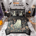 thumbnail image 1 of Manfei Colorful Rustic Flower 7 Pieces Bedding Comforter Set,Halloween Ghost Full Bedding Set,Retro Daisy Floral Fitted Sheet Flat Sheet For Girls Boys,Super Cozy Room Decor Reversible, 1 of 8