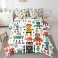 thumbnail image 1 of Manfei Colortful Robot 7-Piece Bedding Comforter Set,Kids Toy King Bedding Sets,Modern Abstract Desgin Bed Sheets For Boys Teens,Ultra Soft Home Decor Reversible, 1 of 8