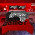 thumbnail image 1 of Manfei Console Gamer Bedding Comforter Set,Modern Video Game Twin Comforter Sets,Red Gray Black Bedding Set For Boys Teens,Super Cozy Room Decor Reversible,2-Piece, 1 of 8