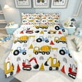 thumbnail image 1 of Manfei Construction Truck Boys Full Size Comforter Sets, Cartoon Tractor Bedding Comforter Set, Vehicle Theme Reversible Bedding Sets, Microfiber Bedroom Decor, 3-Piece, 1 of 9
