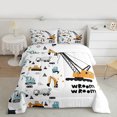 thumbnail image 1 of Manfei Construction Truck Teen Full Size Comforter Sets, Cartoon Yellow Car Bedding Comforter Set, Vehicle Theme Bedding Sets, Breathable Home Decor, 3pcs, 1 of 8