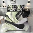 thumbnail image 1 of Manfei Contemporary Abstract Twin Bedding, Watercolor Aesthetic Bedding Comforter Set, Light Pink, Black and Gray, Black Reversible 7-Piece, 1 of 6