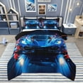 thumbnail image 1 of Manfei Cool Racing Car Bedding Comforter Set for Teens Boys, Blue Sports Car Twin Comforter Sets, Speed Extreme Sport Game Bedding Set, Super Cozy Room Decor Reversible 2-Piece, 1 of 8
