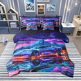 thumbnail image 1 of Manfei Cool Racing Car Twin Bedding Sets 7pcs for Teens Boys, Blue Sports Car Bedding Comforter Set, Speed Extreme Sport Game Sheet Sets, Breathable Home Decor, 1 of 8