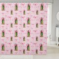 thumbnail image 1 of Manfei Coquette Bow Shower Curtain 72Wx72L,Cute Cucumber Pattern Bathroom Curtain, 1 of 5