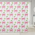 thumbnail image 1 of Manfei Coquette Bowknot Shower Curtain 72Wx78L,Cartoon Cucumber Print Bath Curtain, 1 of 5