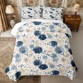 thumbnail image 1 of Manfei Cottagecore Blossom Quilt Full 3-Piece,Botanical Flowers Leaves Full Bedspread Sets,1 Coverlet and 2 Pillowcases, 1 of 7