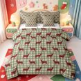 thumbnail image 1 of Manfei Country Buffalo Plaid Christmas 7 Pieces Full Size Bedding Sets,Rustic Gingerbread Man Full Size Bed in a Bag,Xmas Reversible, 1 of 7