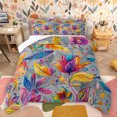 thumbnail image 1 of Manfei Country Floral Bedding Comforter Set,Rustic Botanical Twin Comforter Sets,Colorful bohemian Flowers Bedding Set For Kids,Breathable Home Decor Reversible,2pcs, 1 of 8