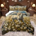 thumbnail image 1 of Manfei Country Floral Daisy Bedding Comforter Set,Rustic Farmhouse Cabin Twin Comforter Sets,White Horse Animal Bedding Set For Microfiber Bedroom Decor Reversible,2 Pieces, 1 of 8