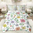 thumbnail image 1 of Manfei Country Plant Floral 7pcs Bedding Comforter Set,Rustic Flower Queen Bedding Sets,Kawaii Daisy Blossom Queen Sheet Sets For Kids,Breathable Home Decor Reversible, 1 of 8
