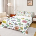 thumbnail image 1 of Manfei Country Plant Floral Full Size Sheets,Rustic Flower Bed Sheets,Kawaii Daisy Blossom Sheet Sets For Kids,Breathable Home Decor,4pcs, 1 of 7