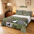thumbnail image 1 of Manfei Country Style Bear Bed Sheets, Rustic Adventure Arrow Full Size Sheets, Green, 4pcs, 1 Flat Sheet, 1 Fitted Sheet and 2 Pillowcases, 1 of 6