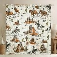 thumbnail image 1 of Manfei Cowboy Blackout Curtains Set of 2 (52x84 Each), Western Farmhouse Window Curtains, Tropical Desert Cactus Curtains and Drapes, Luxurious Room Decor, 1 of 6