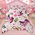 thumbnail image 1 of Manfei Cowboy Cowgirl Boots Hat Bedding Comforter Set, Kawaii Pink Cherry Blossoms Twin Comforter Sets, Teens Girls Kids Reversible Bedding Set, Microfiber Bedroom Decor, 2 Pieces, 1 of 9