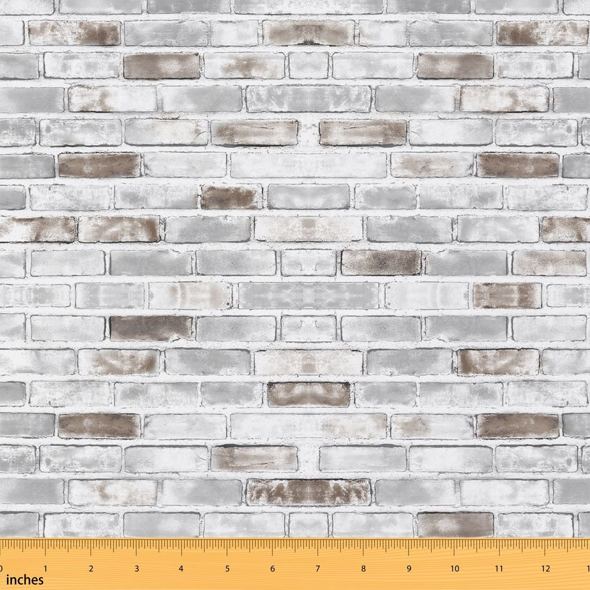 Manfei Cream Brick Fabric by the Yard 2 Yards, Stone Wall Sewing Fabric ...
